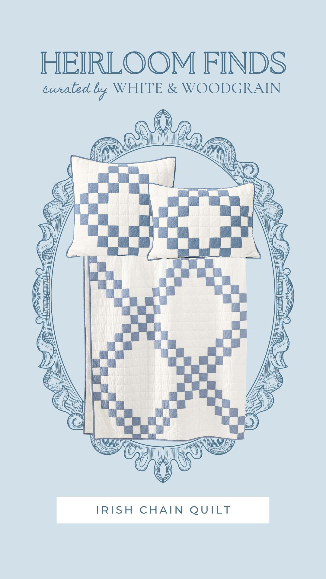 I might have saved my favorite blue and white quilt find for last... this Irish chain quilt is so beautiful! It also comes in red and white which I think I love just as much as the blue! 

 #LTKHome