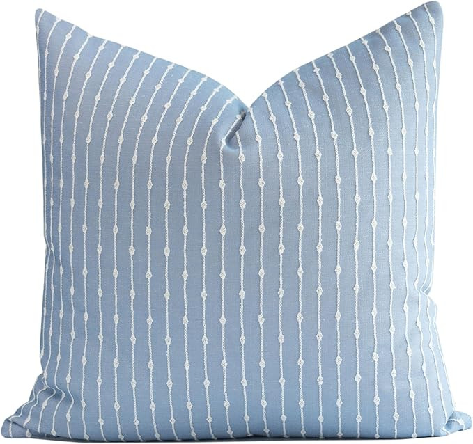 Crumbs Home Coastal Linen Indoor Outdoor Throw Pillow Cover Only, 20"x20" Water Repellent for Pat... | Amazon (US)