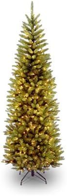National Tree 6.5 Foot Kingswood Fir Pencil Tree with 250 Clear Lights, Hinged (KW7-300-65) | Amazon (US)