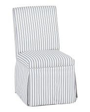 19.5x37 Striped Rolling Caster Wheel Slipcover Dining Chair | TJ Maxx