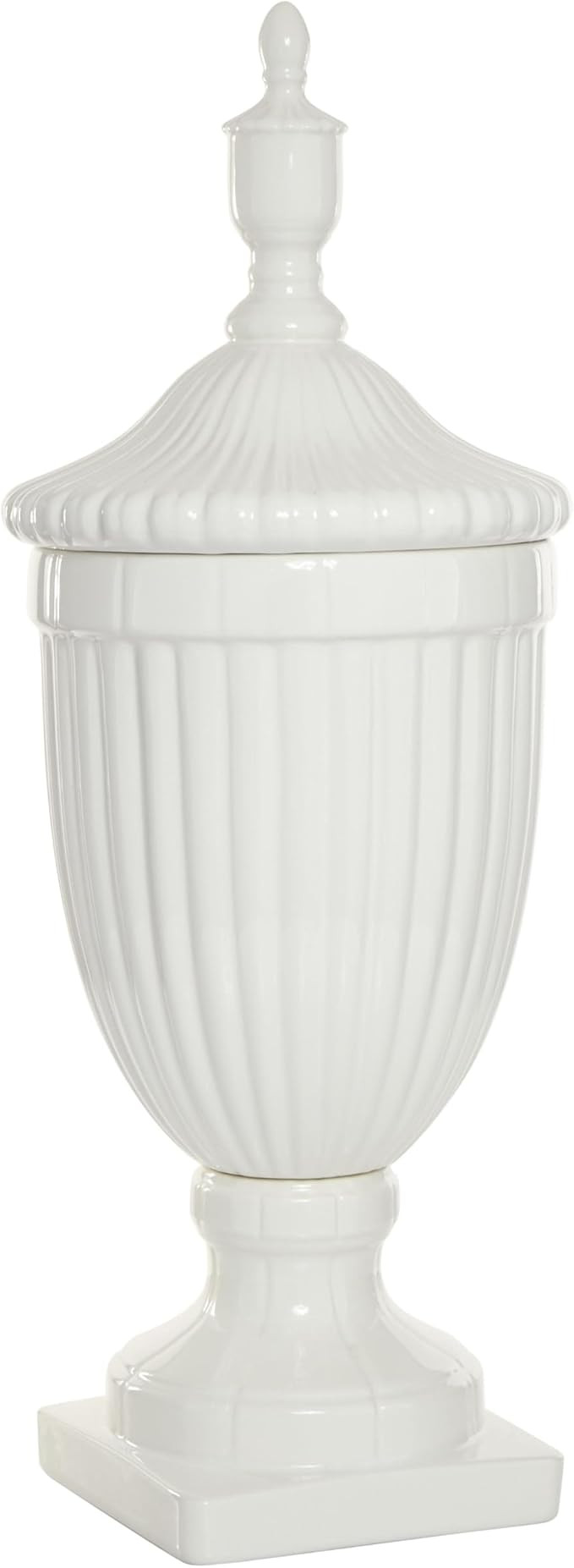Deco 79 Ceramic Living Room Decorative Jars Tall Fluted Urn Decorative Container with Lid, Jar wi... | Amazon (US)
