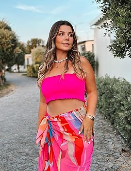 Ekouaer Women Sarong Swimsuit Coverups Chiffon Long Bikini Wraps Sheer Beach Bathing Suit Cover U... | Amazon (US)