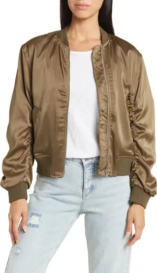 Know One Cares Ruched Bomber Jacket | Nordstromrack | Nordstrom Rack