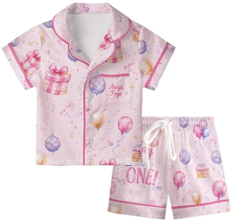Custom Birthday Satin Pajama Set for Kid Youth Women, Today I'm One, Personalized Birthday Gifts,... | Etsy (Global)