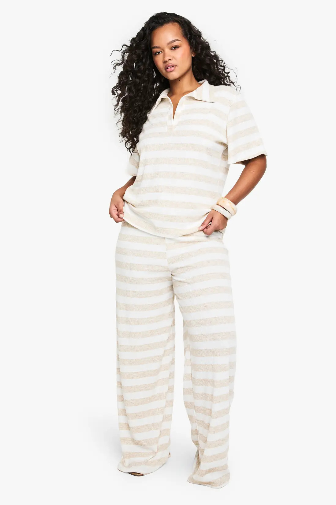 Stone Plus Single Channel Drawstring Waist Super Oversized Wide Leg | Boohoo USA | boohoo (US & Canada)