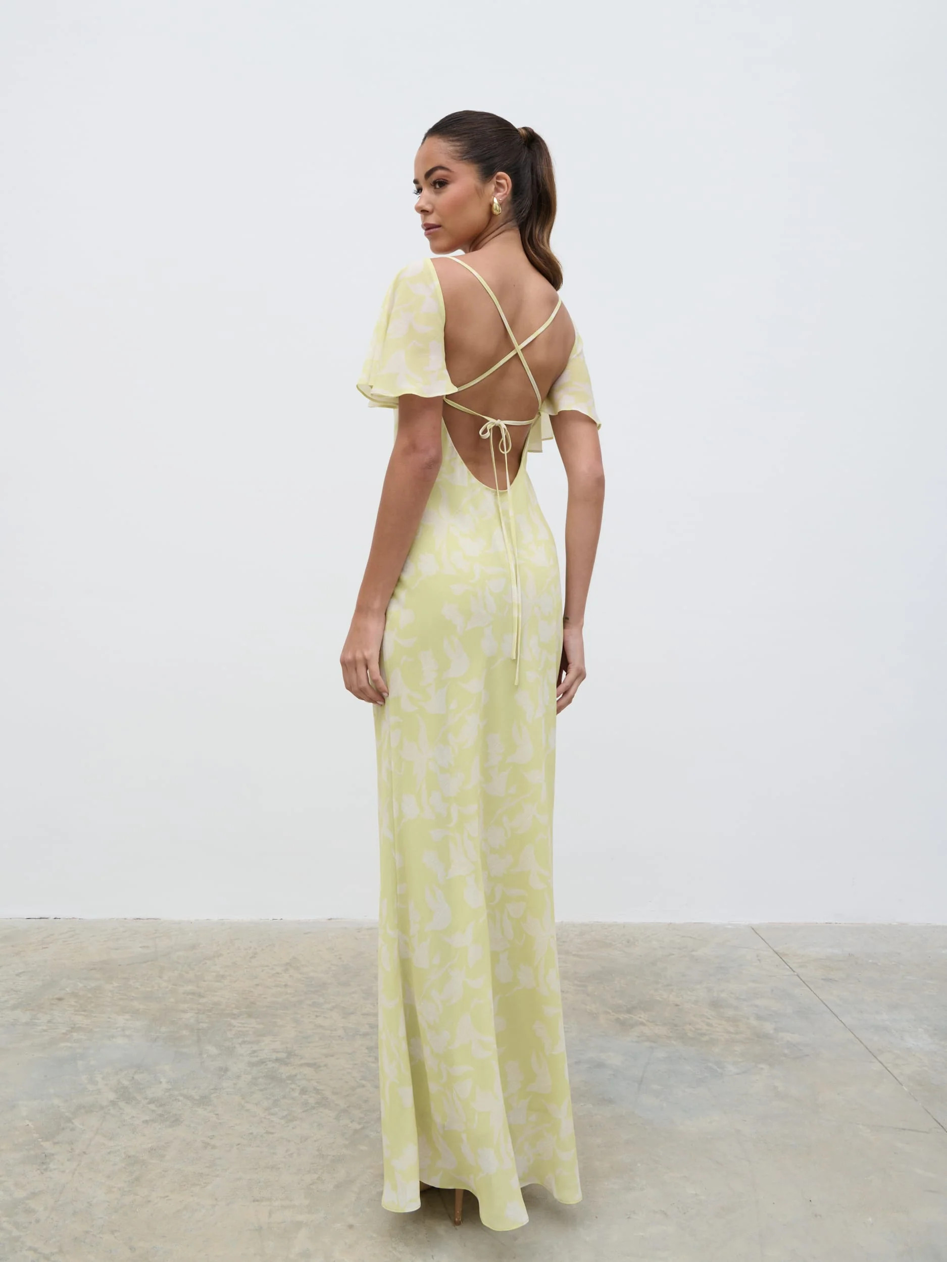 Jules Maxi Dress - Pear Sorbet Botanic | Pretty Lavish (UK)