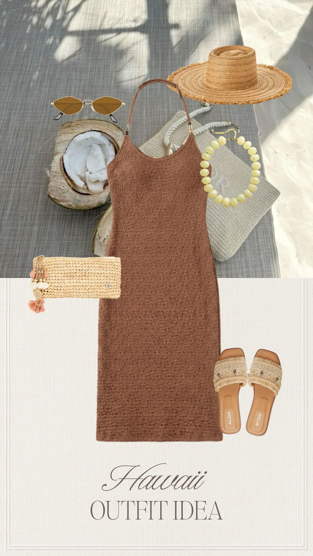 Affordable Old Navy dress styled for a warm-weather Hawaii outfit. Beachy, neutral and vacation-ready. 🌴🥥

#oldnavy #hawaiioutfit #affordablefashion #beachvacation #summerdress #wovenaccessories #resortoutfit #sandalsstyle #tropicalstyle #target #baublebar

#LTKootd #LTKSeasonal #LTKTravel