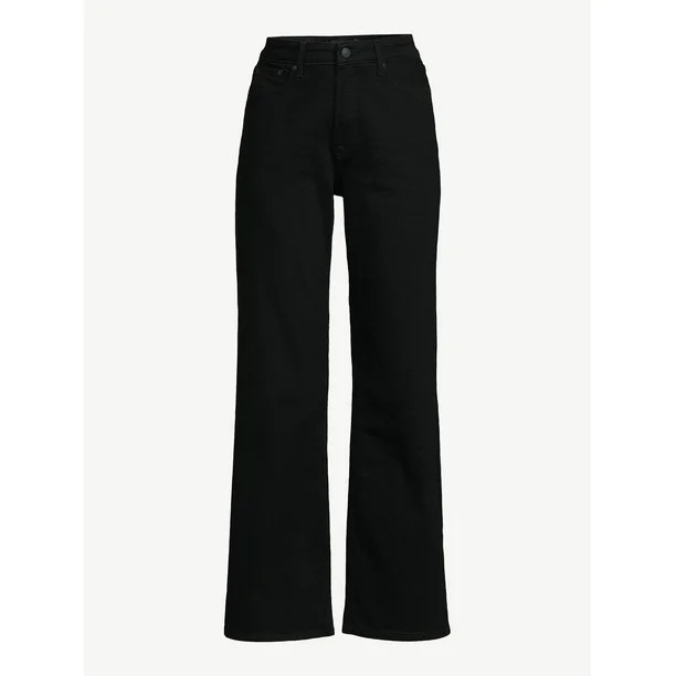 Free Assembly Women's Full Wide Straight Jeans - Walmart.com | Walmart (US)