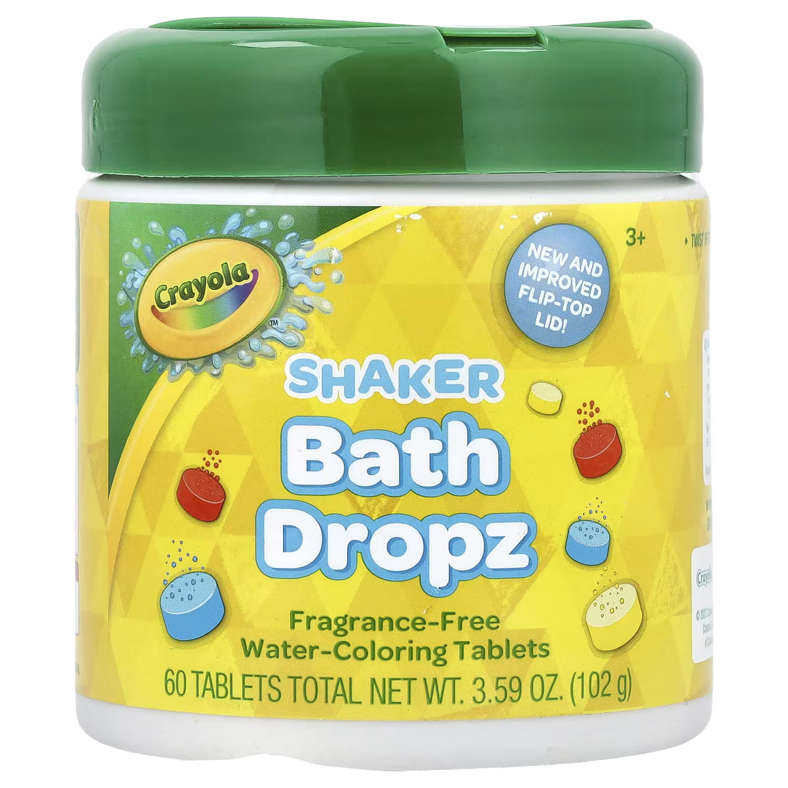 Shaker Bath Dropz, 3+, Fragrance-Free, 60 Tablets, 3.59 oz (102 g) | iHerb