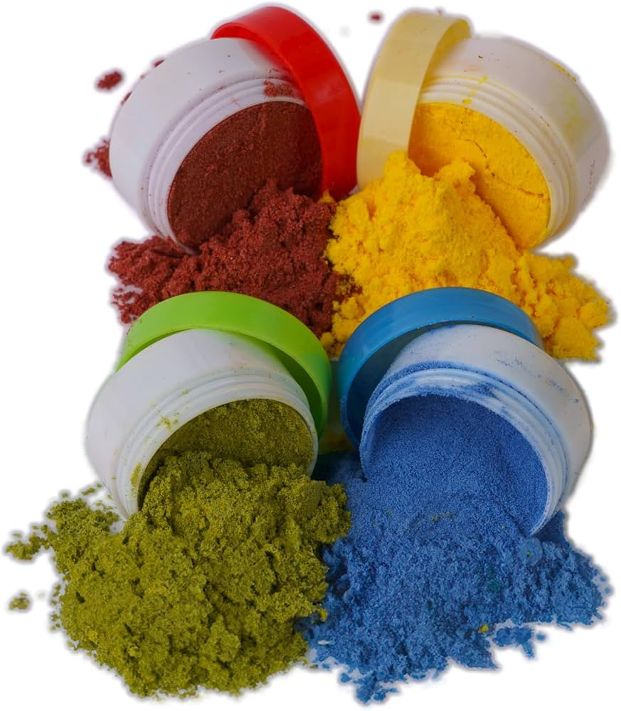 All-Natural Food Coloring Powder set. Colors: Red, Yellow, Blue, Green. Dye-Free/Plant-Based/Non-... | Amazon (US)