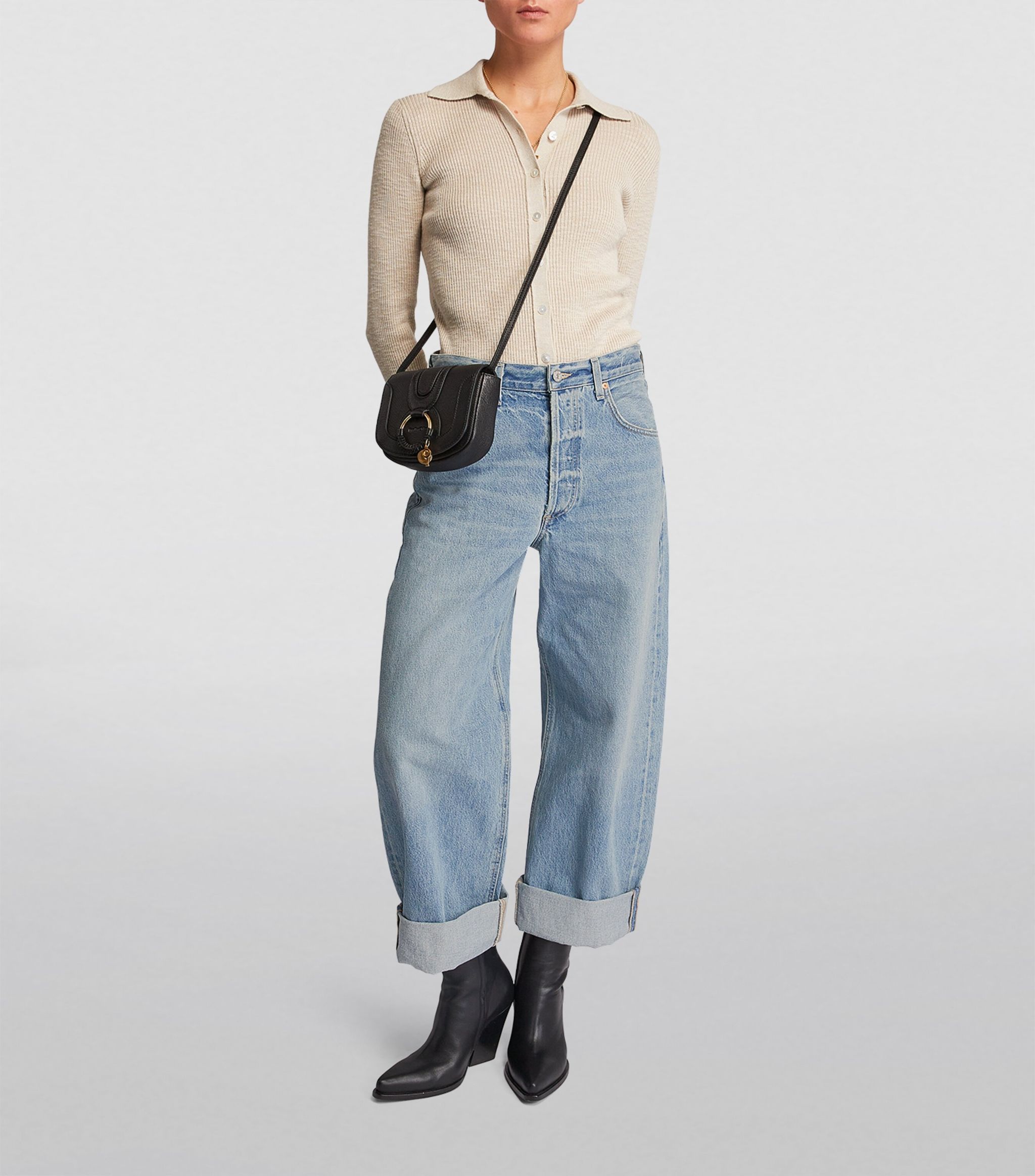 Cropped Ayla Mid-Rise Baggy Jeans | Harrods