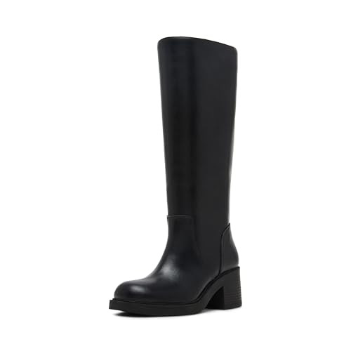 Madden Girl Women's Momento Tall-Shaft Boot, Black Paris, 9 | Amazon (US)