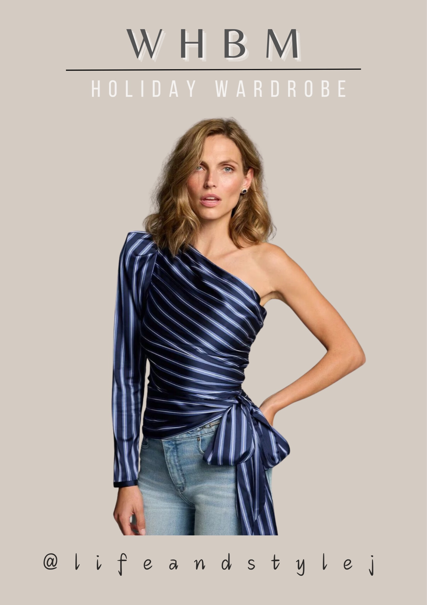 The WHBM One-Shoulder Satin Blouse is a chic statement piece. Pair it with high-waisted trousers or a sleek pencil skirt for an elevated evening look. Add strappy heels and bold earrings to complete the sophisticated style! 

#LTKFindsUnder100 #LTKHoliday #LTKSeasonal