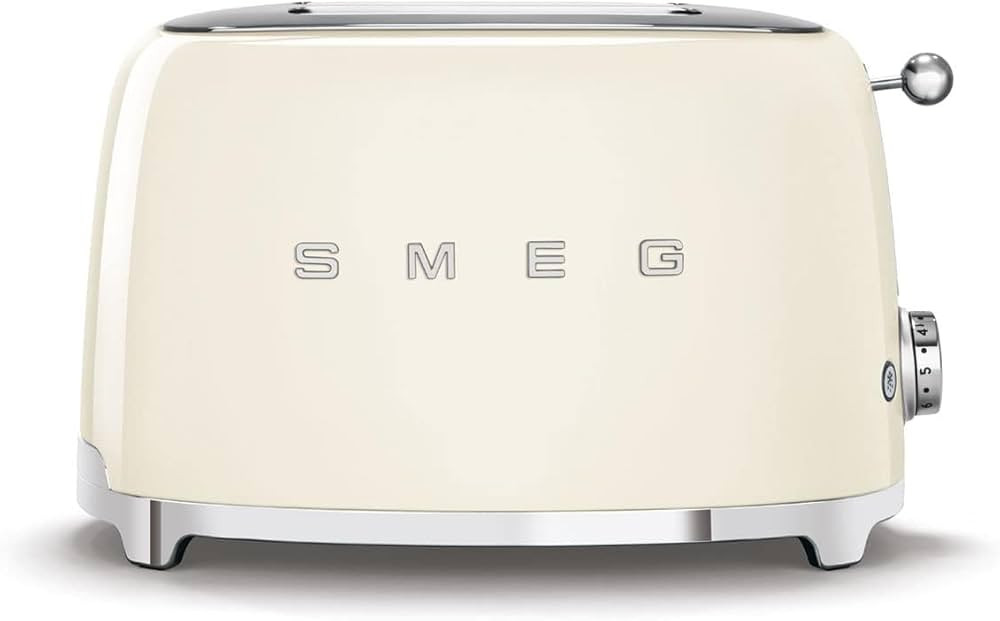 SMEG 2 Slice Toaster with 6 Presets and Defrost Function and Removable Crumb Tray (Cream) | Amazon (US)