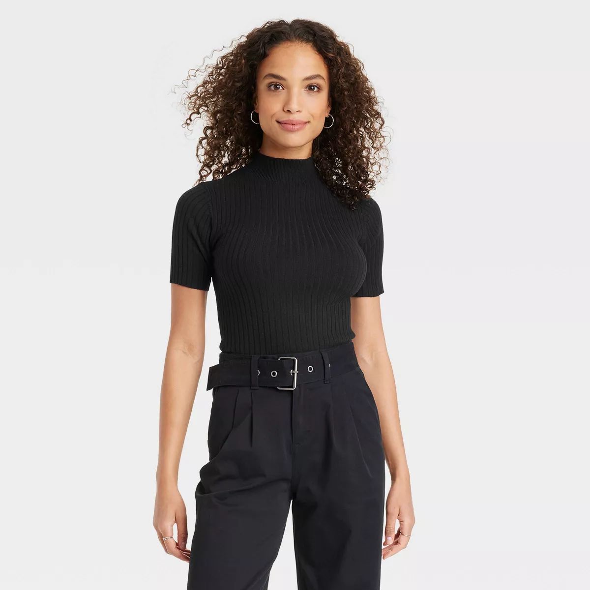 Women's Mock Turtleneck Ribbed Sweater - A New Day™ | Target