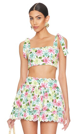 x REVOLVE Rhea Top in Conga White Floral | Revolve Clothing (Global)
