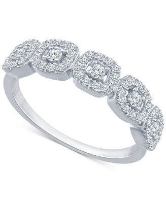 Diamond Halo Cluster Ring (1/4 ct. t.w.) in 10k  Yellow, White or Rose Gold | Macy's