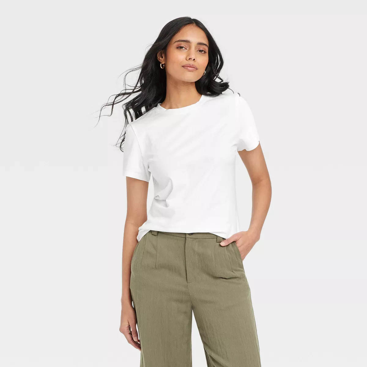 Women's Short Sleeve T-Shirt - A New Day™ White S | Target