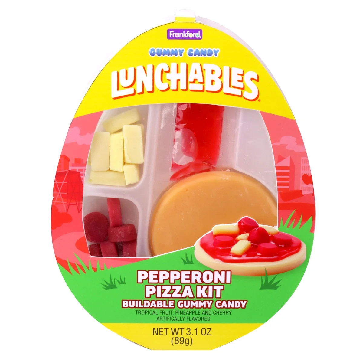 Frankford Lunchables Easter Gummy Candy Egg-Shaped Pizza Kit 3.14oz | Walmart (US)