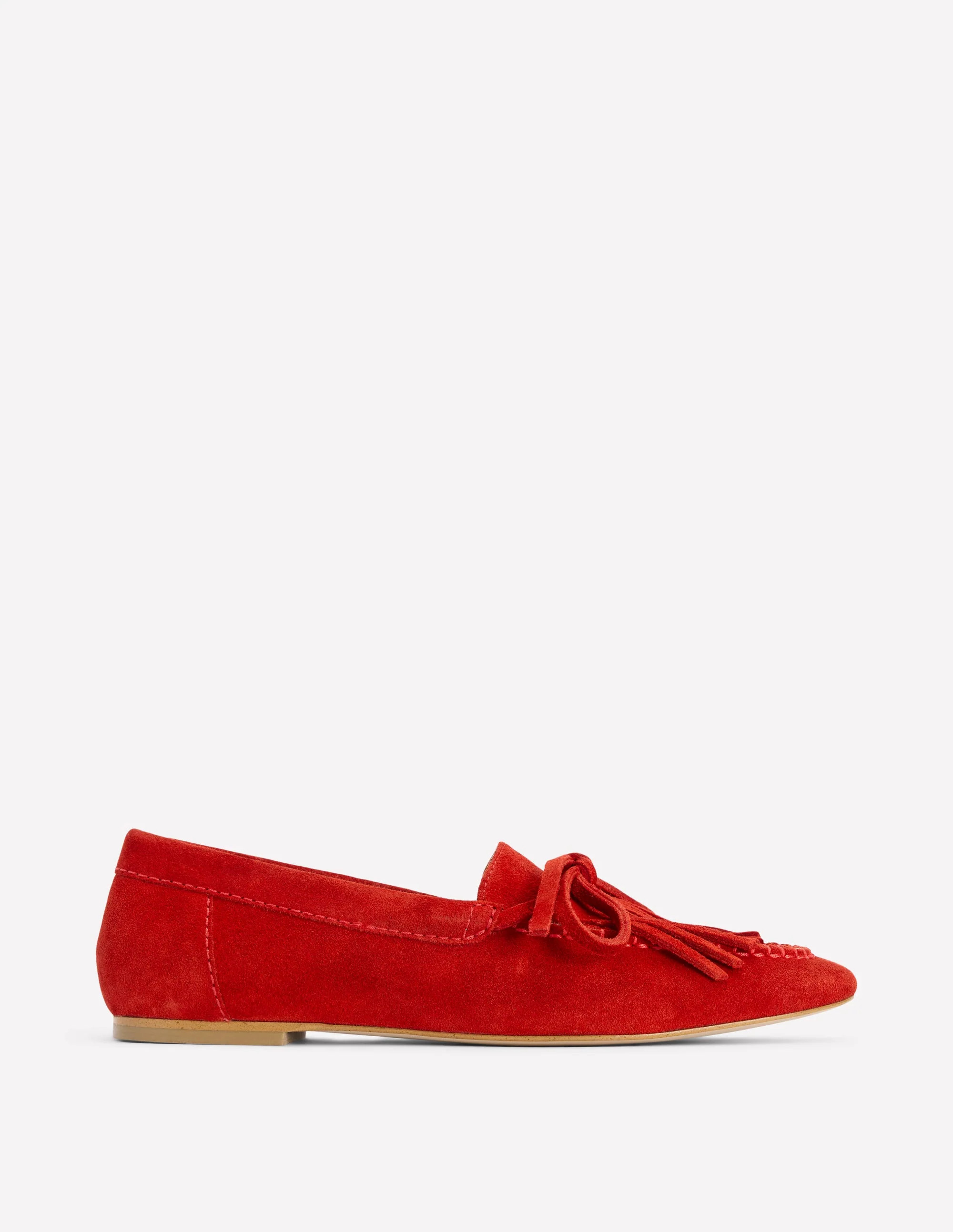 Soft Tassel Deck Shoes-Post Box Red | Boden (US)
