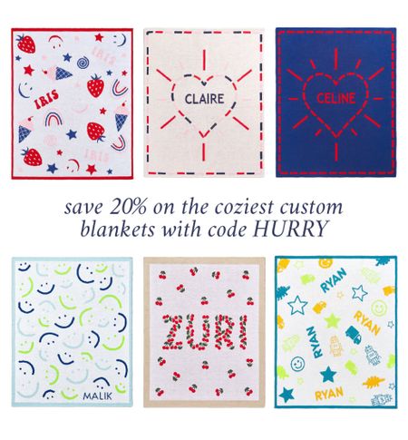 The cutest custom kids blankets are on sale! Great for babies, newborn gifts, nurseries, toddlers, and kids rooms, too. They’re machine washable and so soft!!

#LTKfamily #LTKbaby #LTKHoliday