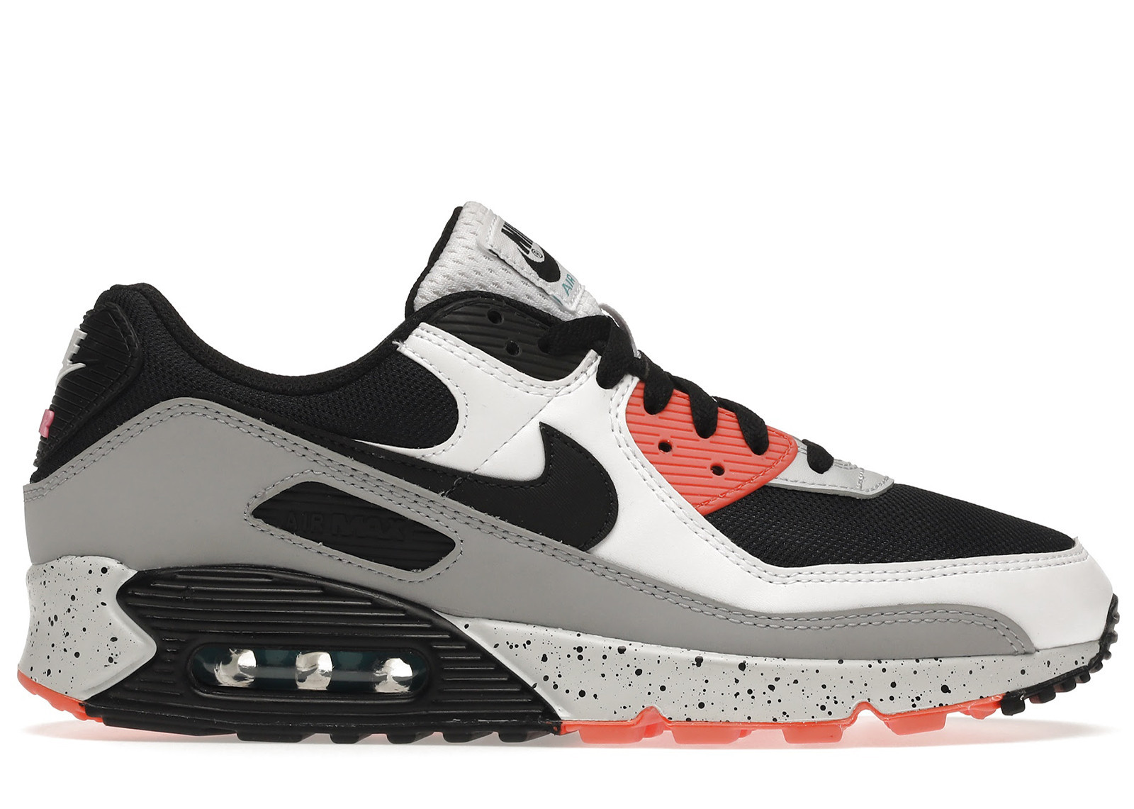 Men's Nike Air Max 90 Orange Black Sneakers in White/Turf Orange/Aquamarine | StockX