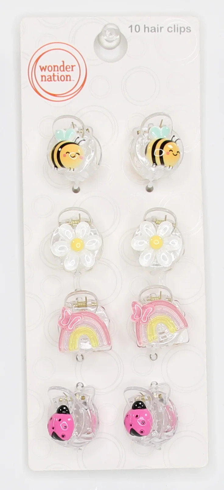 Wonder Nation Girls Spring Motif Mini Claw Clips, 8-Piece, Multi | Walmart (US)