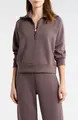 SPANX® AirEssentials Half Zip Sweatshirt in Very Black at Nordstrom, Size Medium | Nordstrom