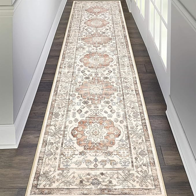 Pauwer Boho Hallway Runner Rug 2x8 Washable Entryway Area Rugs Non Slip Farmhouse Vintage Floor M... | Amazon (US)