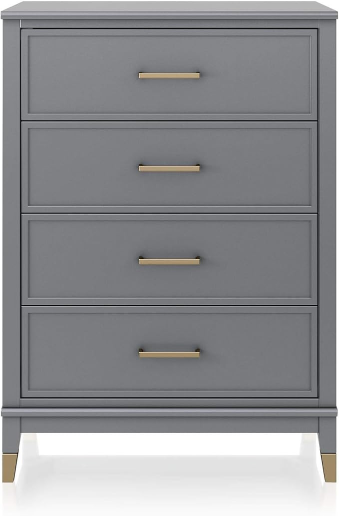 CosmoLiving Westerleigh 4 Drawer Dresser, Graphite Gray | Amazon (US)