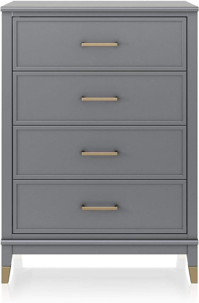 CosmoLiving Westerleigh 4 Drawer Dresser, Graphite Gray | Amazon (US)