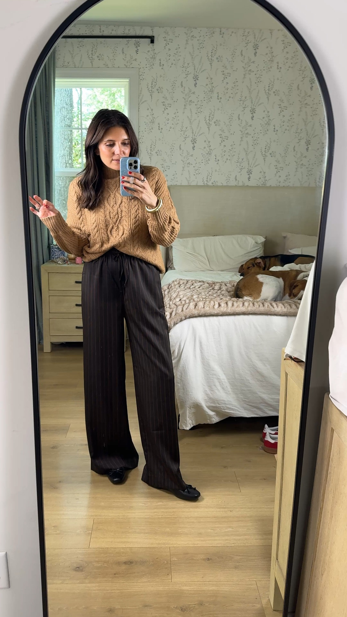 Perfect dressy casual Thanksgiving outfit! Pants in a size small tall. Sweater in a small. 50% off today only!! 

#LTKTall #LTKSaleAlert #LTKOver40