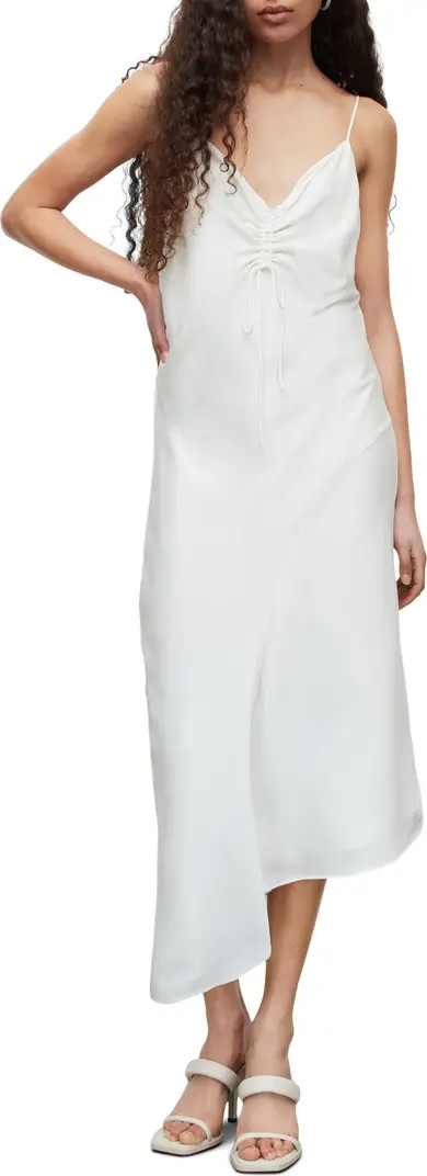 AllSaints Alexia Ruched Satin Slipdress | Nordstrom | Nordstrom