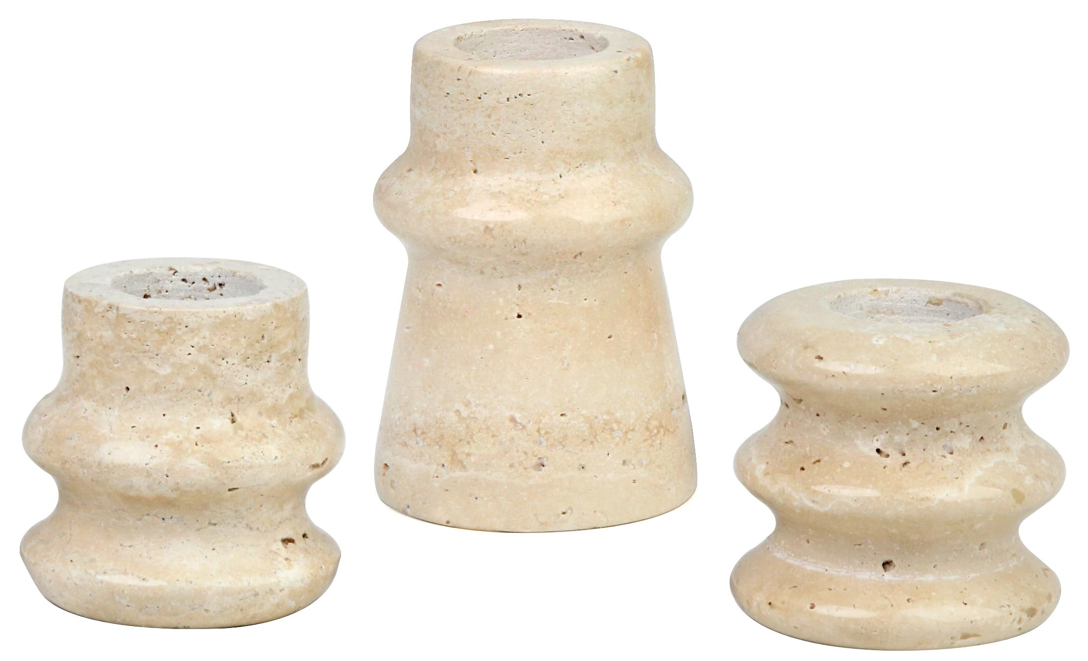 Vixdonos Natural Stone Candle Holder Set of 3 Taper Candle Candlestick Mantle Candle Stand for Ho... | Amazon (US)