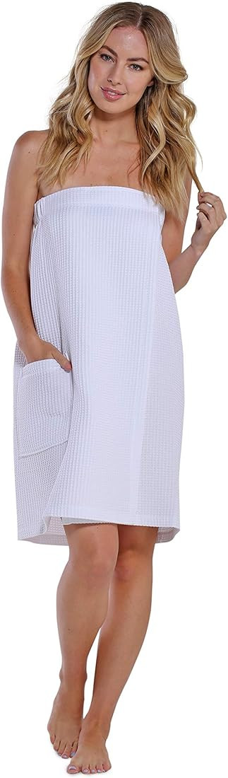Turquaz Lightweight Knee Length Waffle Robes For Women Spa Bath Waffle | Amazon (US)