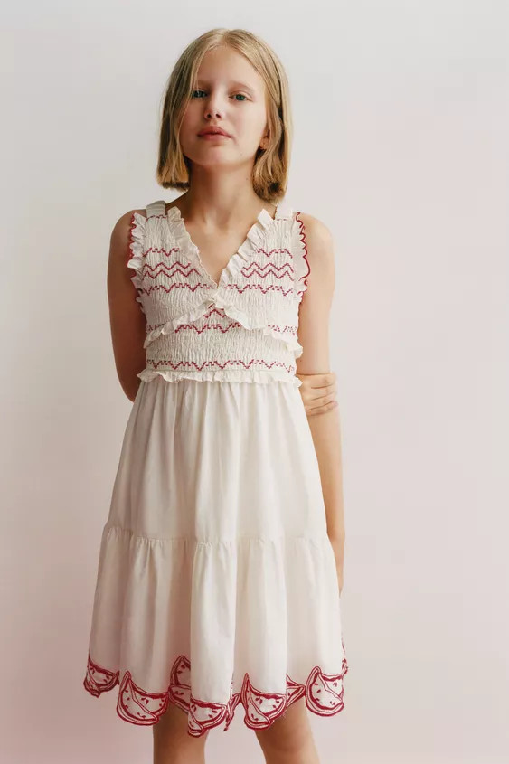 WATERMELON EMBROIDERED DRESS | Zara US