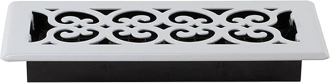 Decor Grates FS410-WH Design Scroll 4x10 Floor Register, White | Amazon (US)