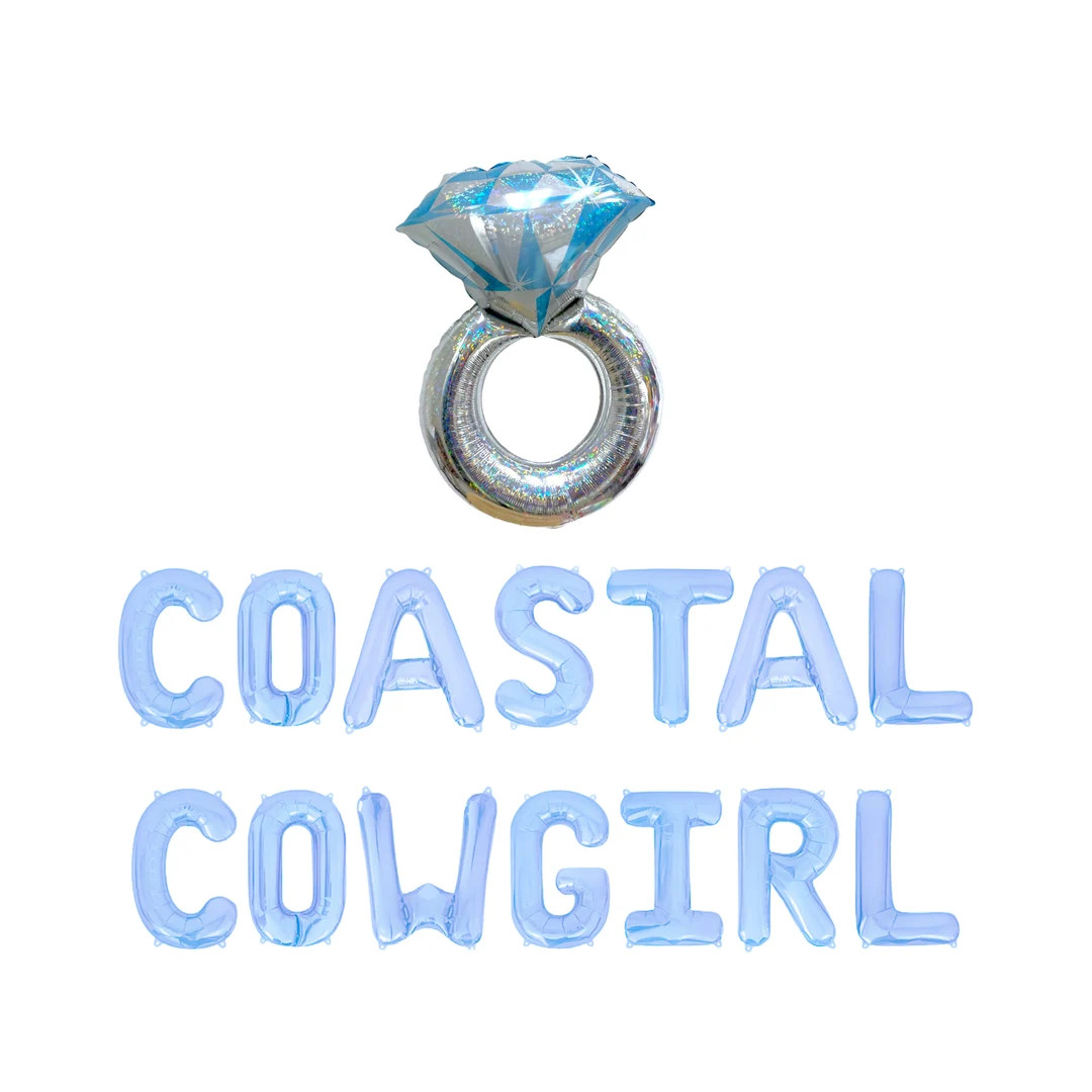 Coastal Cowgirl Letter Balloon Kit Bachelorette Party Balloon Banner Balloon Letters Party Suppli... | Etsy (US)