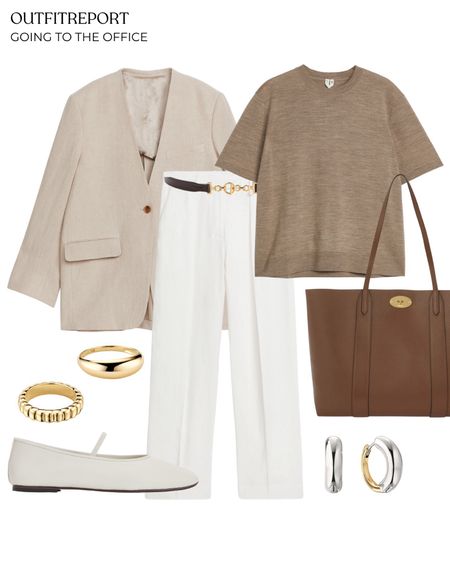 Neutral outfit white trousers Mary Jane blazer 

#LTKitbag #LTKstyletip #LTKshoecrush