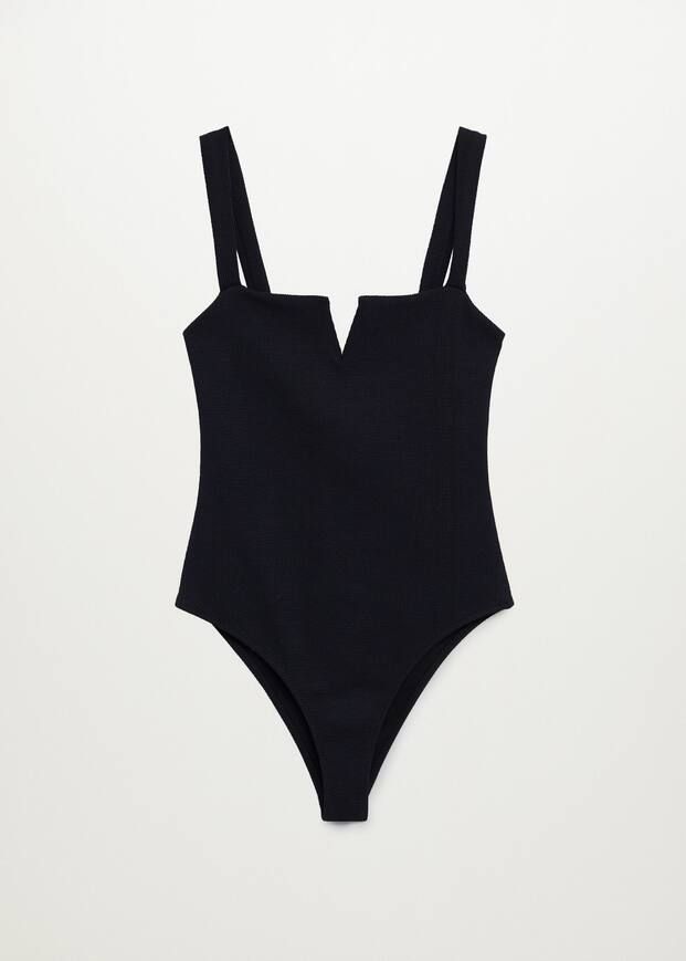 Cut-out textured swimsuit | MANGO (US)