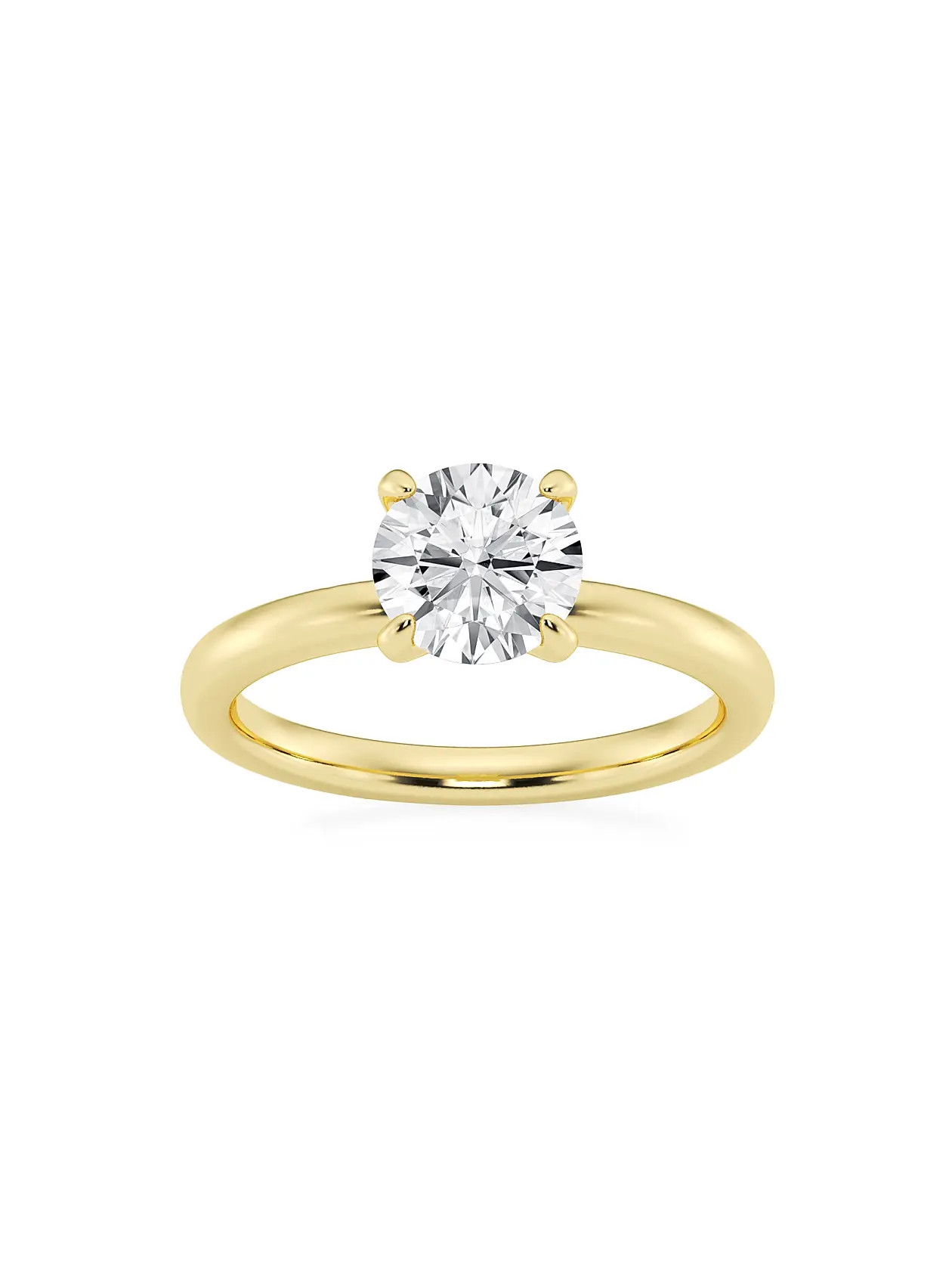 14K Yellow Gold & 1.5 TCW Round Lab-Grown Diamond Engagement Ring | Saks Fifth Avenue