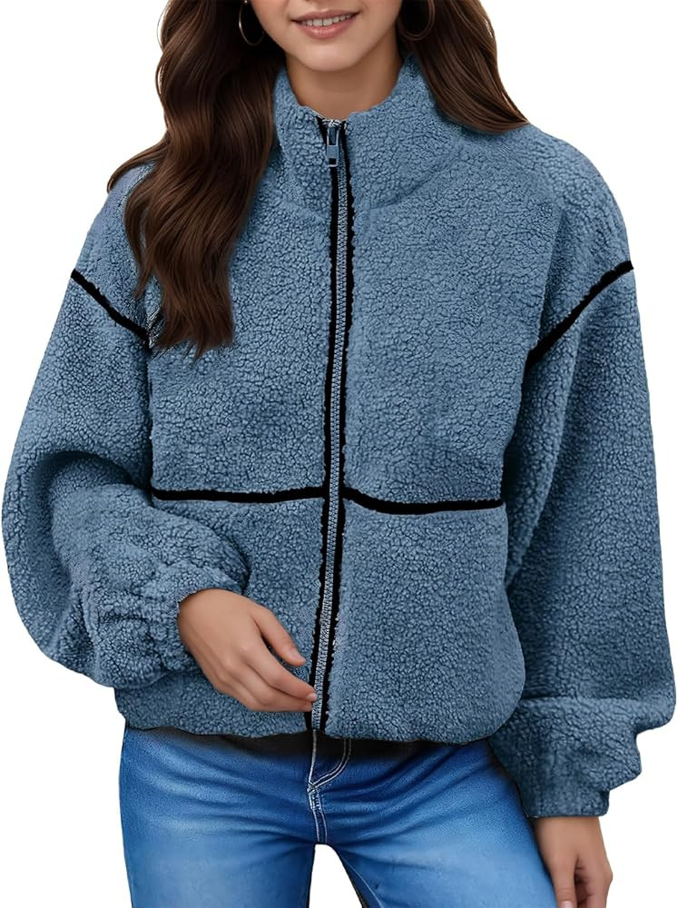 Women's Winter Faux Fur Coats Sherpa Fleece Jacket Zip Up Fall Oversized Long Sleeve Outerwear Wa... | Amazon (US)