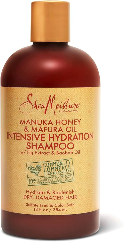 SheaMoisture Intensive Hydration Shampoo for Dry, Damaged Hair Manuka Honey and Mafura Oil Sulfat... | Amazon (US)