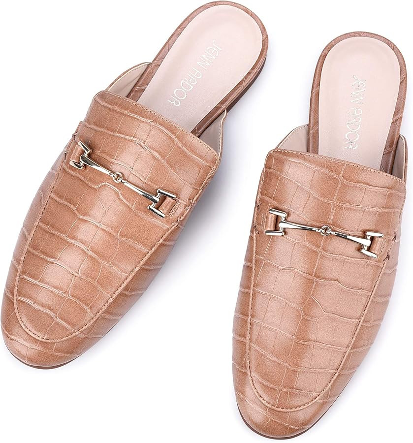 JENN ARDOR Mules for Women Flats Backless Loafers Shoes Slip On Slippers Pointed Toe Low Heel Wor... | Amazon (US)