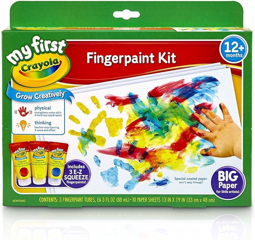 Crayola My First Fingerpaint Kit, Washable Paint, Gifts, Ages 1, 2, 3, 4, 5 | Amazon (US)