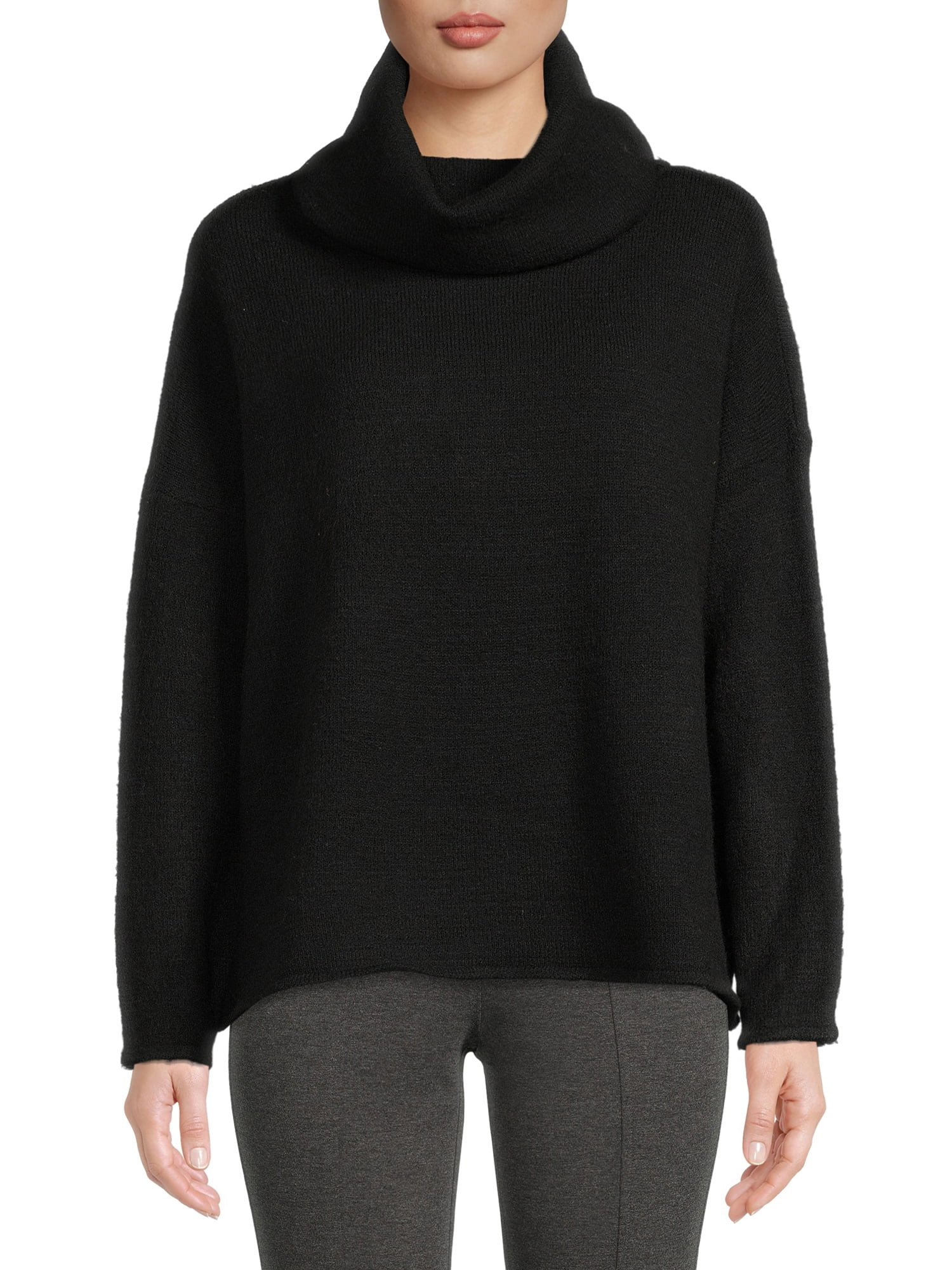 Dreamers by Debut Women’s Cowl Neck Sweater with Long Sleeves, Midweight, Sizes XS-XL | Walmart (US)
