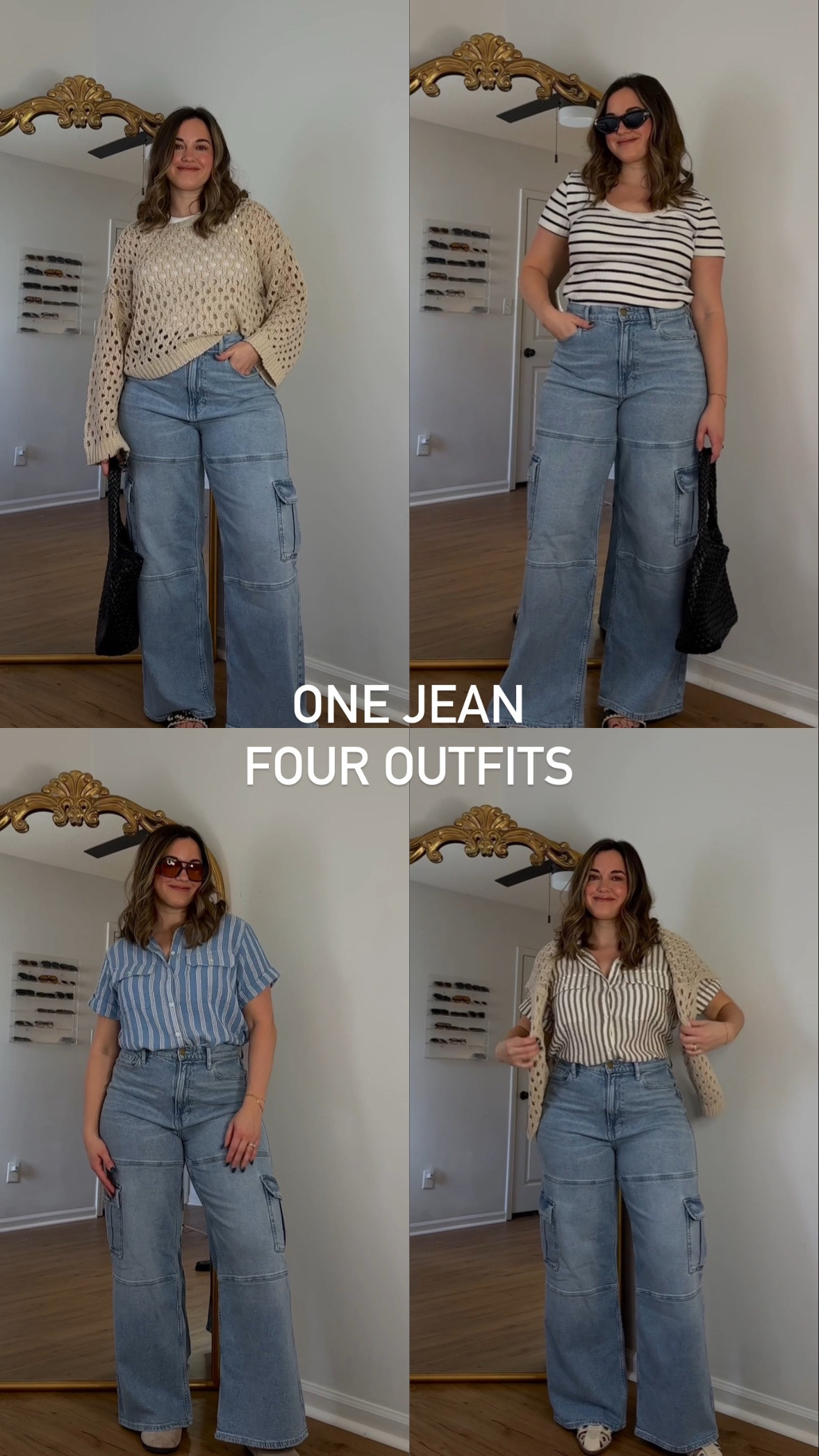 Code: 4SPRING gets you 20% off at JCPenney!
Cargo jeans are true to size! All tops are true to size but I did size up in the long sleeve crochet top for a more relaxed fit! 

#LTKWatchNow #LTKSpringSale #LTKSaleAlert