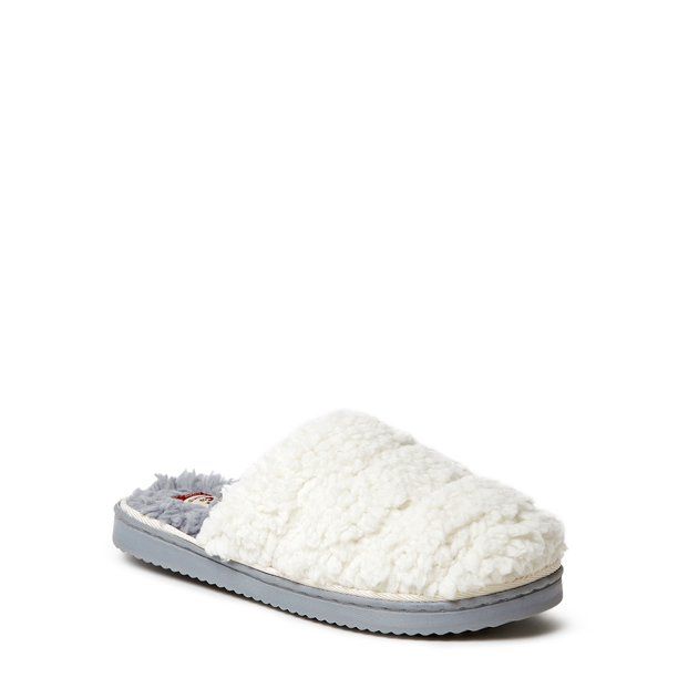 DF by Dearfoams Women's Quilted Pile Closed Toe Scuff Slippers | Walmart (US)