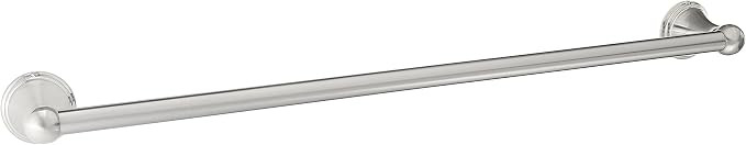Amazon Basics Straight Modern Towel Bathroom Bar, 24 inch, Satin Nickel | Amazon (US)