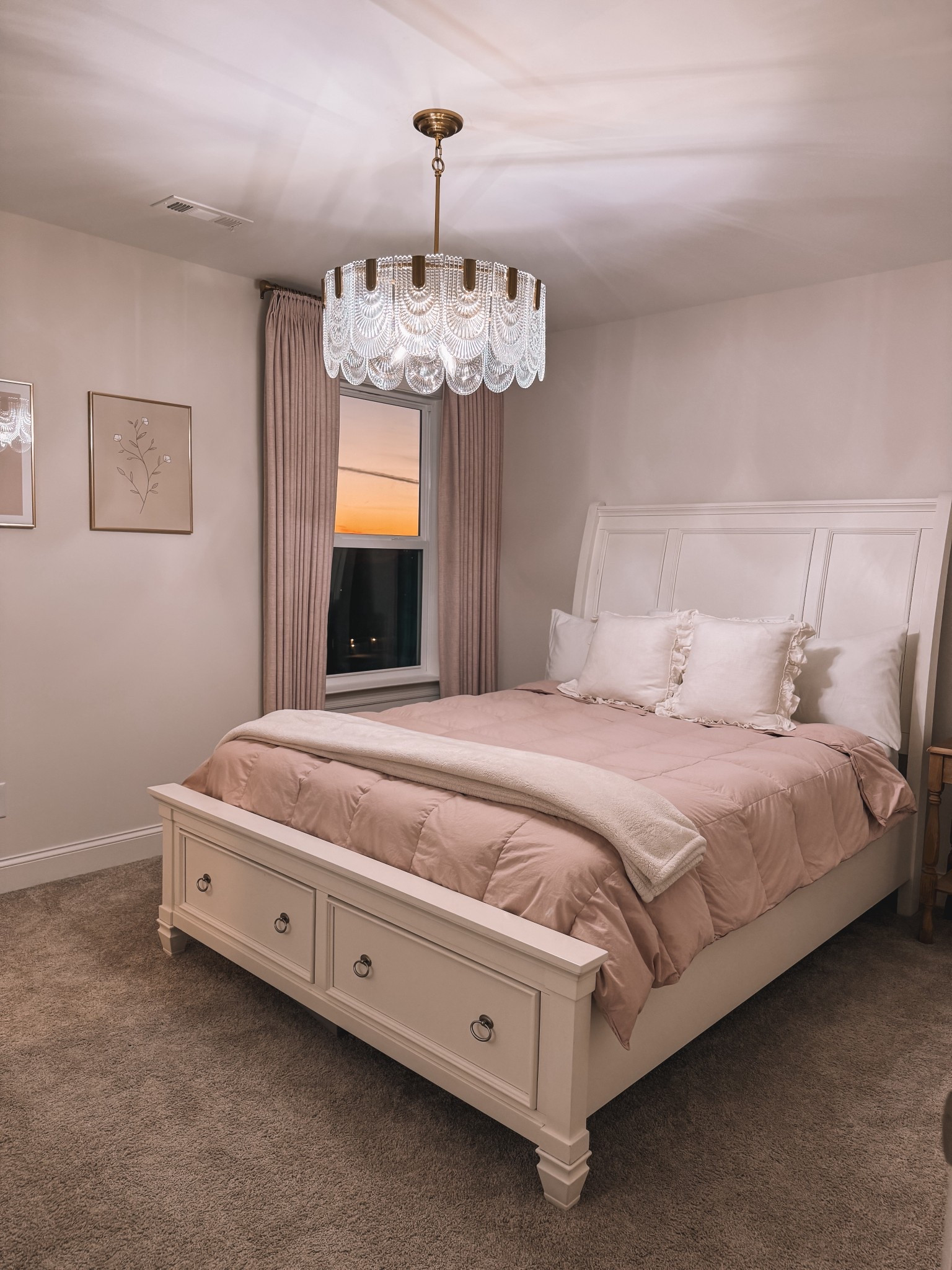 This modern gold glass chandelier is the perfect addition to my daughter’s room. A touch of luxury that creates the perfect ambiance. If you’re refreshing your home for spring, start with lighting—it truly changes everything. 

#LTKHome